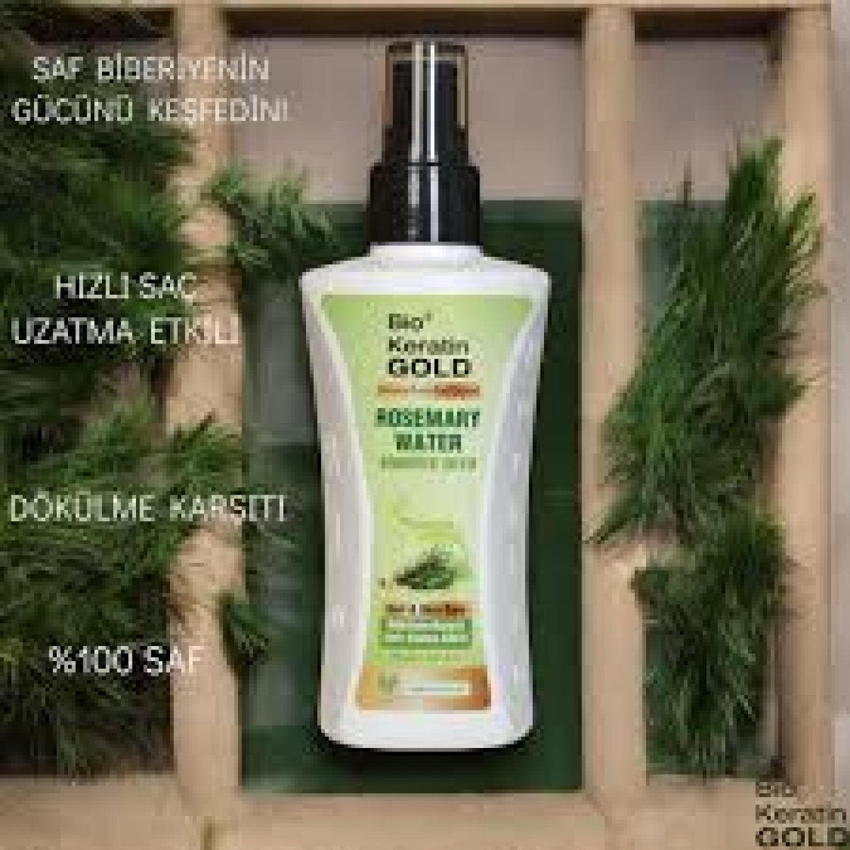 Bio Keratin Gold |Biberiye Suyu, hızlı saç uzatma etkili ve dökülme karşıtı
