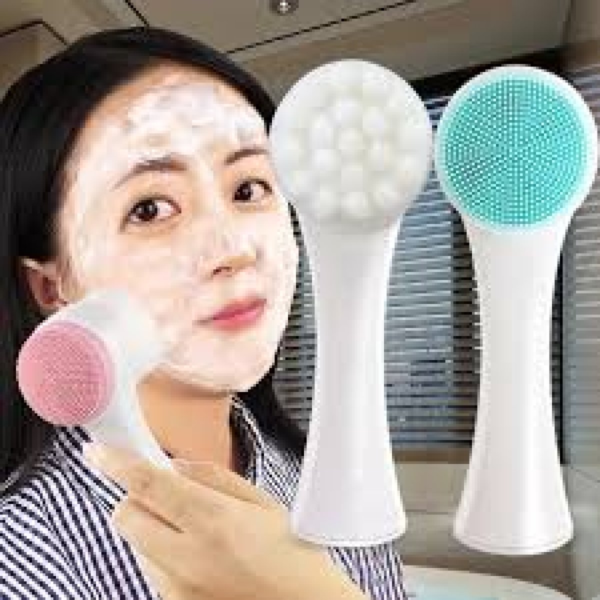 Nano Absolute Çift Taraflı Tasarımlı Peeling Yüz Temizleyici Fırça