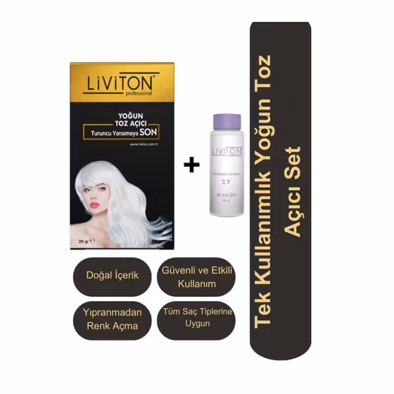 Liviton Professional 20 gr Toz Açıcı + 50 ml Oksidan Tek Kullanımlık ...