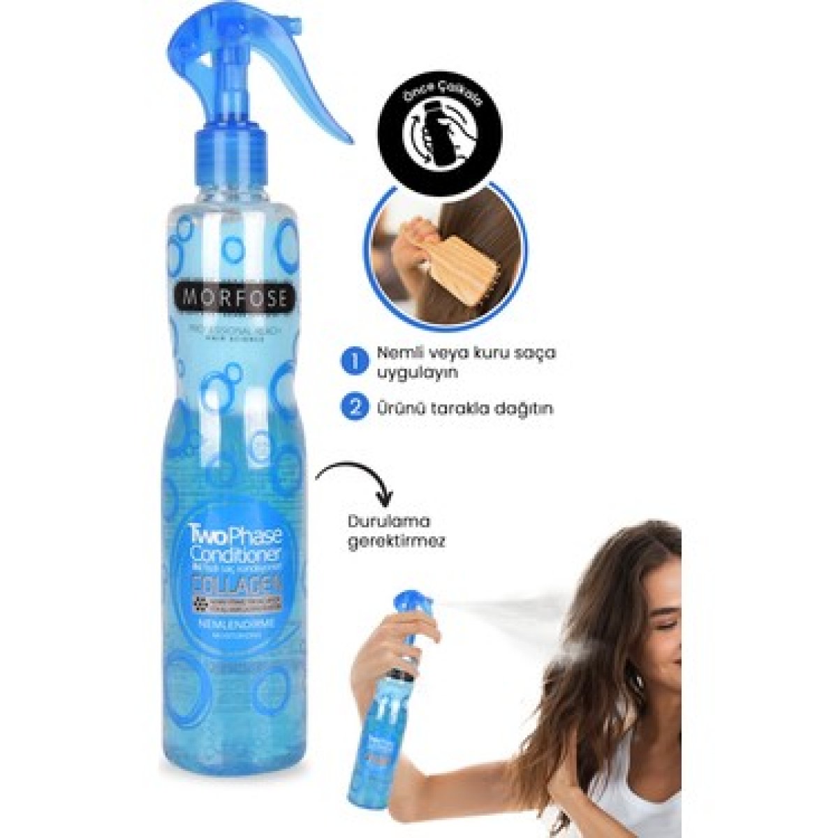 Morfose Collagen Kuru Saçlar İçin Fön Suyu Mavi Su 400 Ml 