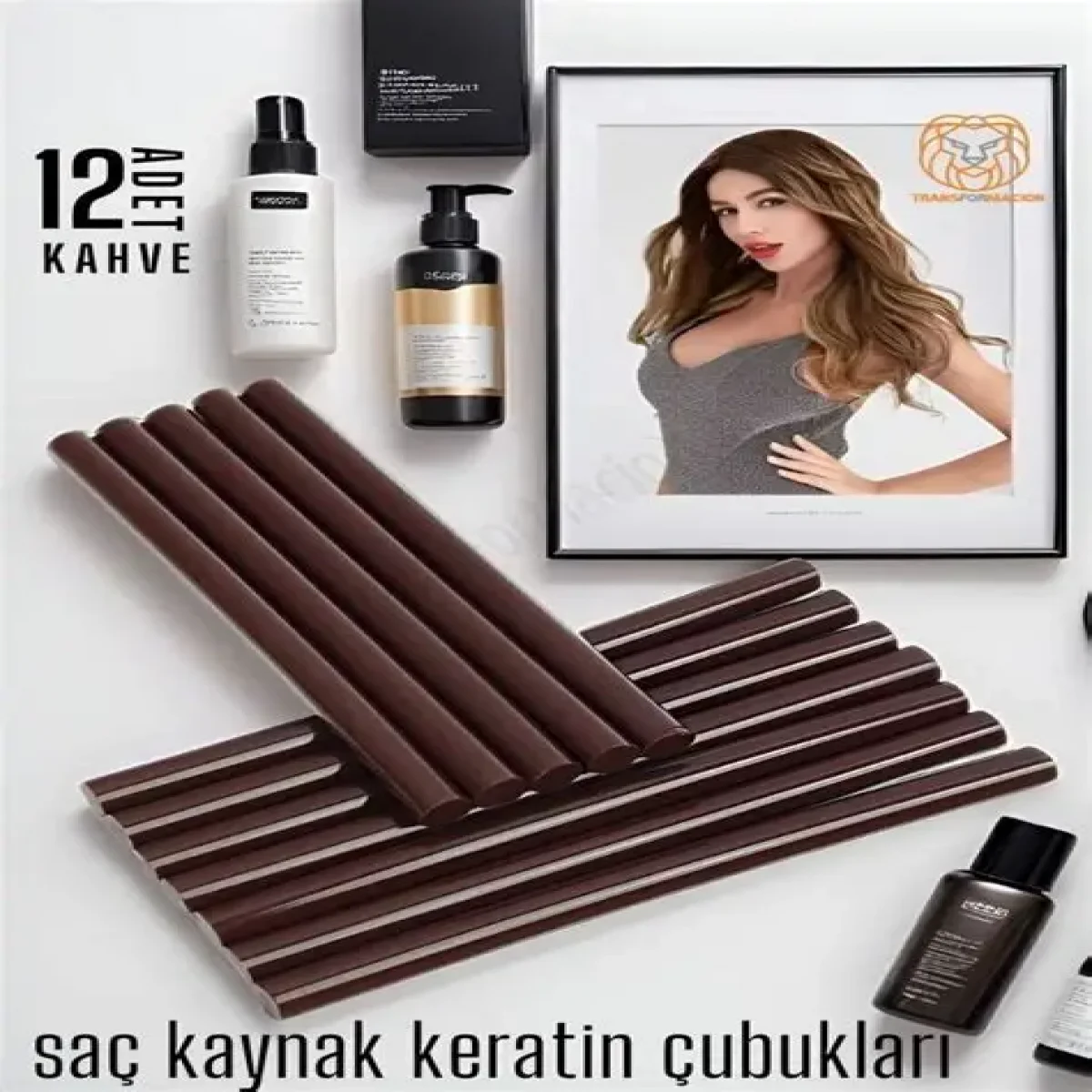 Nano Keratin Kaynak Çubukları 12 Adet Kahve 
