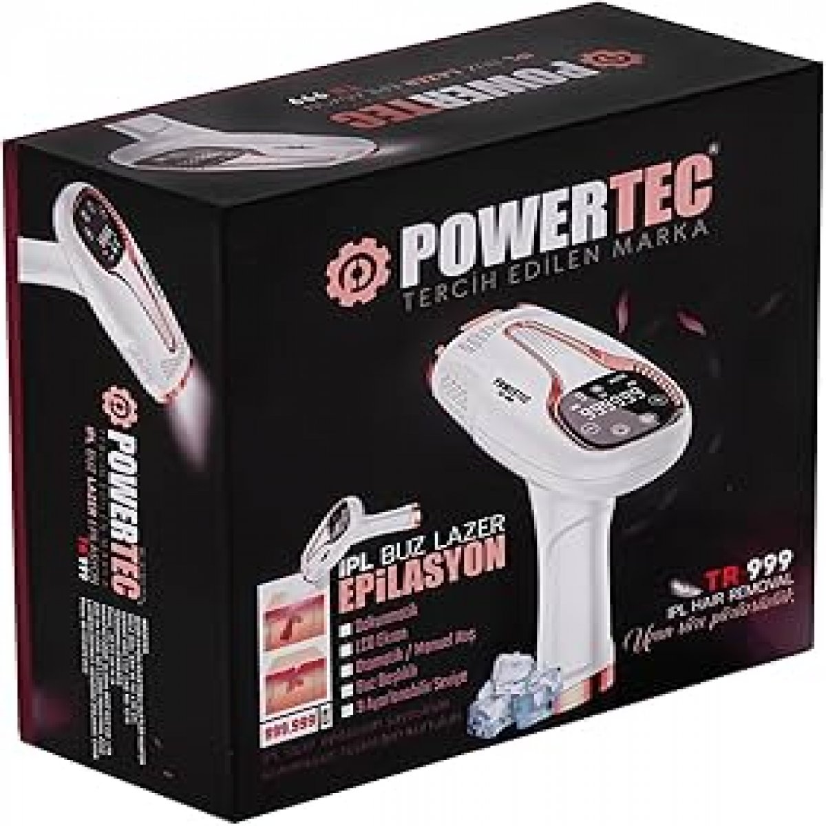 POWERTEC TR-999 İPL Lazer Epilasyon Cihazı 999.999 Atım Otomatik