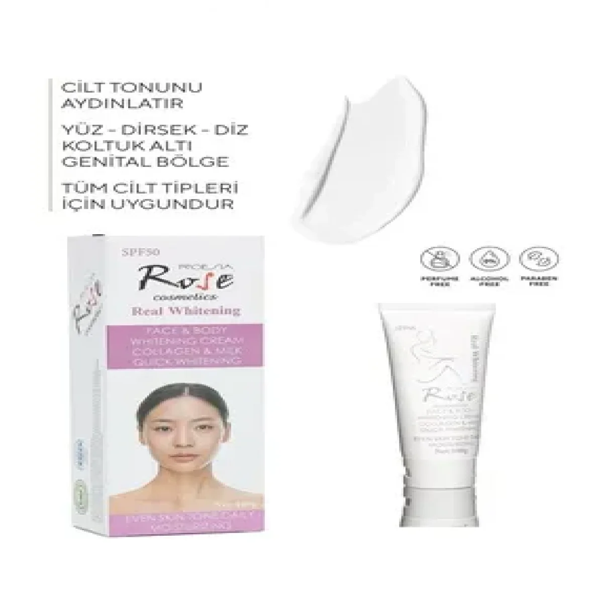  Rose Cilt Beyazlatıcı Krem 75 ml 