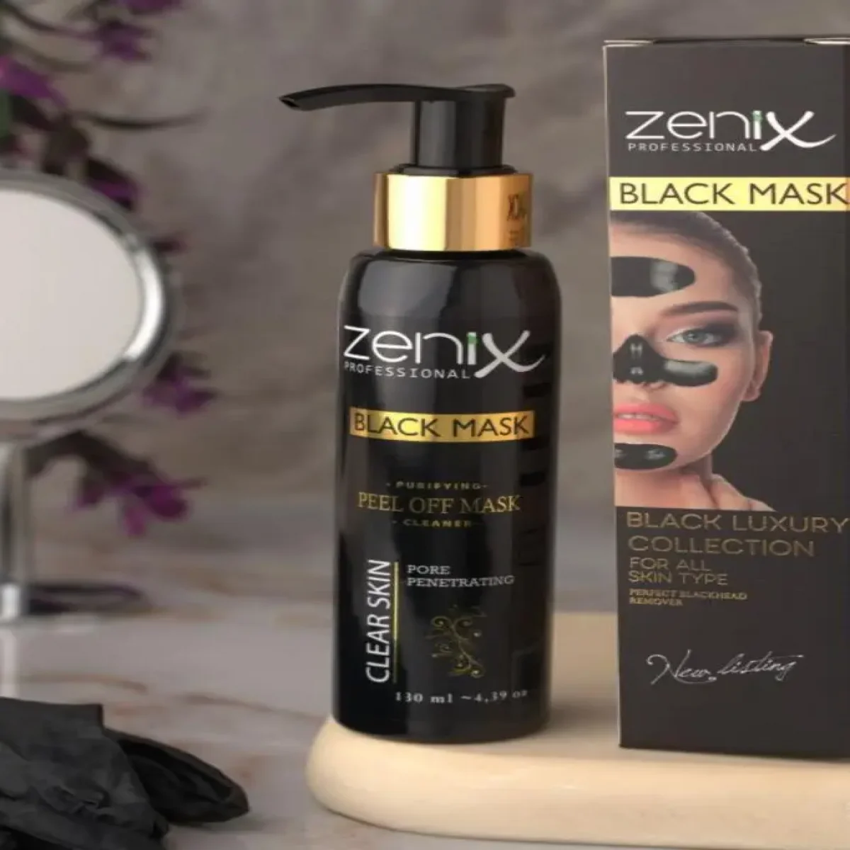  Zenix Soyulan Yüz Maskesi 130 Ml Pompalı Siyah 